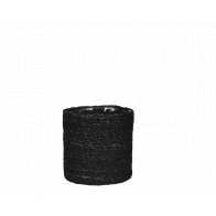 Mica mand Atlantic zwart h18xd18cm zwart