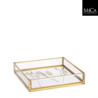 Mica tray Gloria l16xb16xh3cm goud