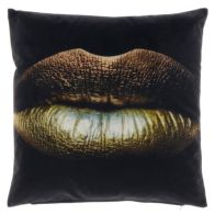 Unique Living kussen Lips 45 cm zwart