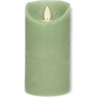 LED kaars 7,5x12,5 cm jade groen