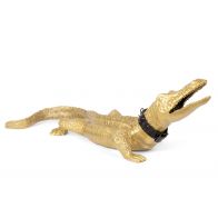 Bold Monkey beeld Krokodil 150cm goud