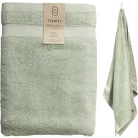 Handdoek zware kwaliteit 70x140 cm lichtgroen