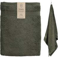 Handdoek zware kwaliteit 70x140 cm legergroen