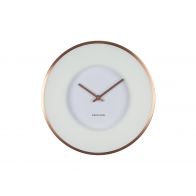 Karlsson Wall clock Illusion White Steel Copper Plated Case D30