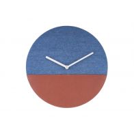 Karlsson Wall Clock Leather & Jeans Blue