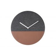 Karlsson Wall Clock Leather & Jeans Grey