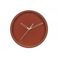 Karlsson Wall Clock Luxurious Velvet Clay Brown
