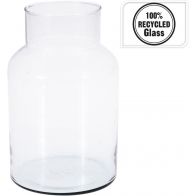 Vaas glas recycled 14xh26cm